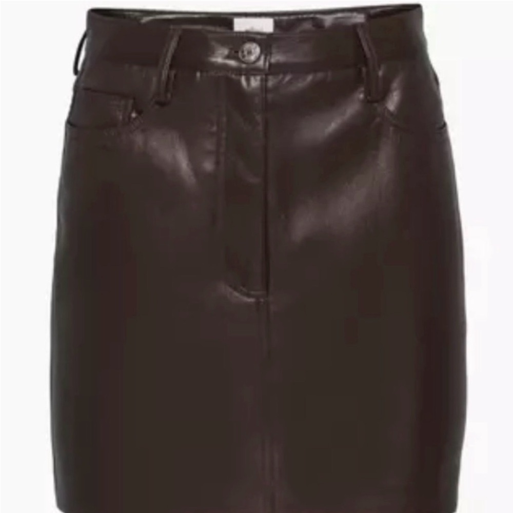 Aritzia Dark Brown Mini Skirt